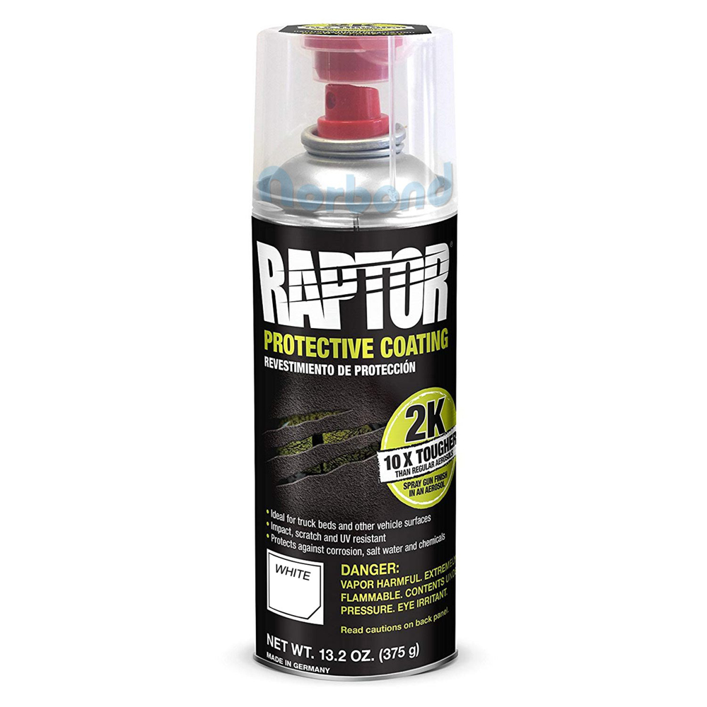 Raptor Bedliner 2K Spray, farge Hvit