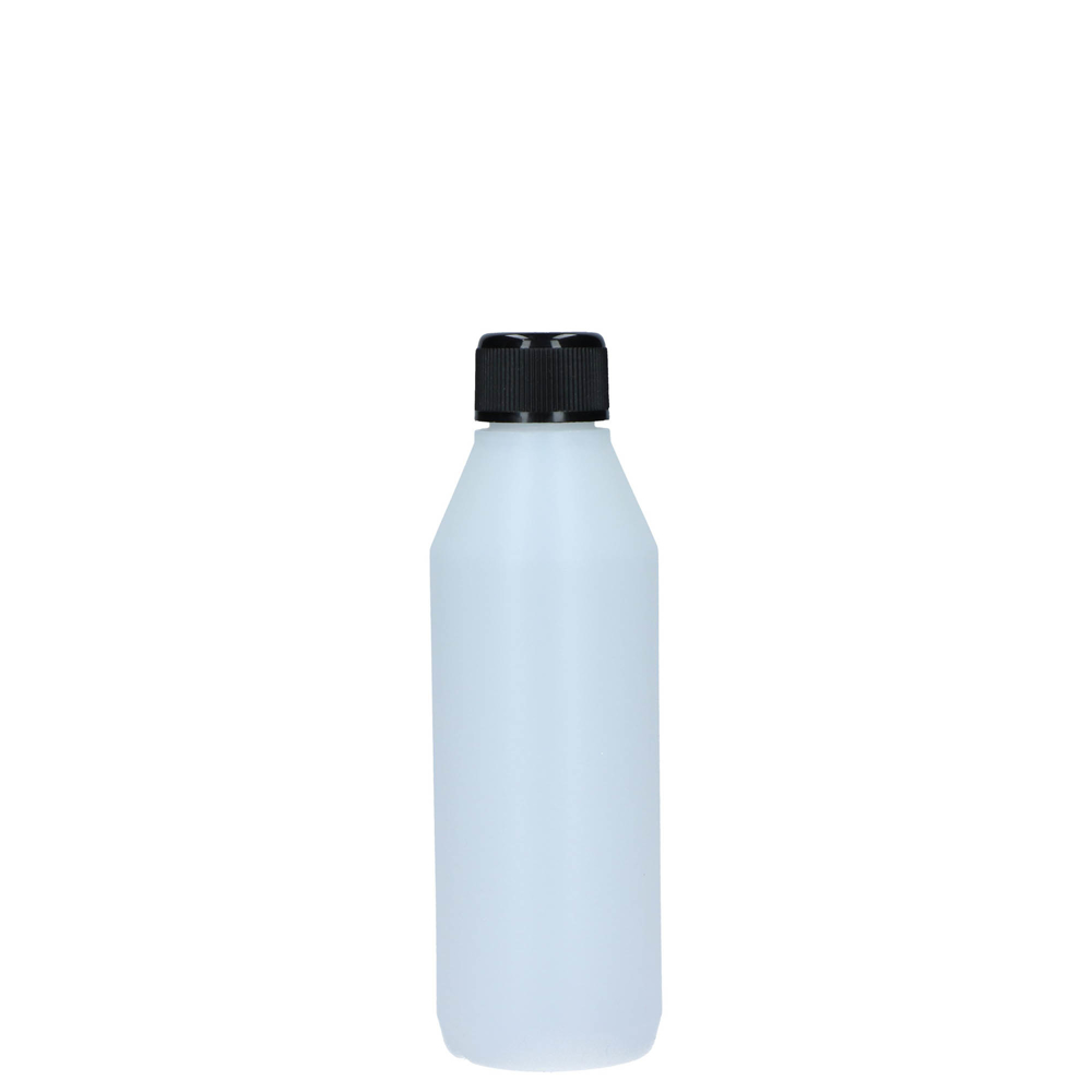 Plastflaske 250ml, ø28mm hals