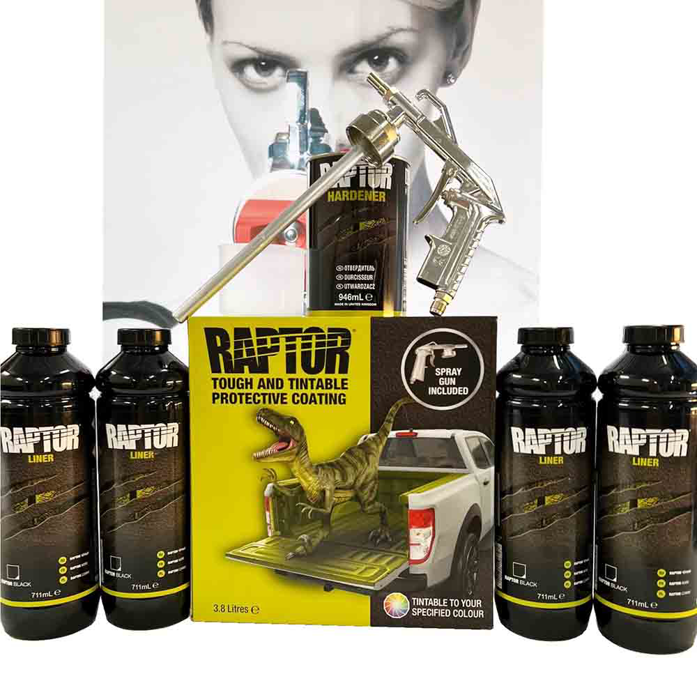 Raptor Bedliner kit, farge Nøytral inkl. pistol